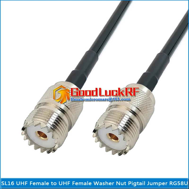 

Dual SL16 UHF Female To UHF Female Connector Pigtail Jumper RG-58 RG58 3D-FB Extend copper cable 50 Ohm High qualit PL259 SO239