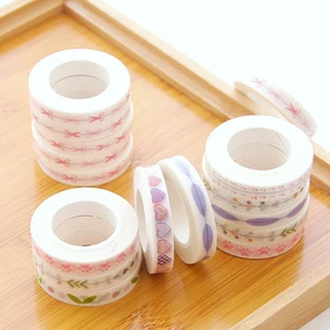7mm decorative adhesive tape * 10m, Kawaii Washi heart tape for scrapbooking decoration, embedded adhesive tape for school supplies, stationery 11 Main Sales Stationery Articles - №9
