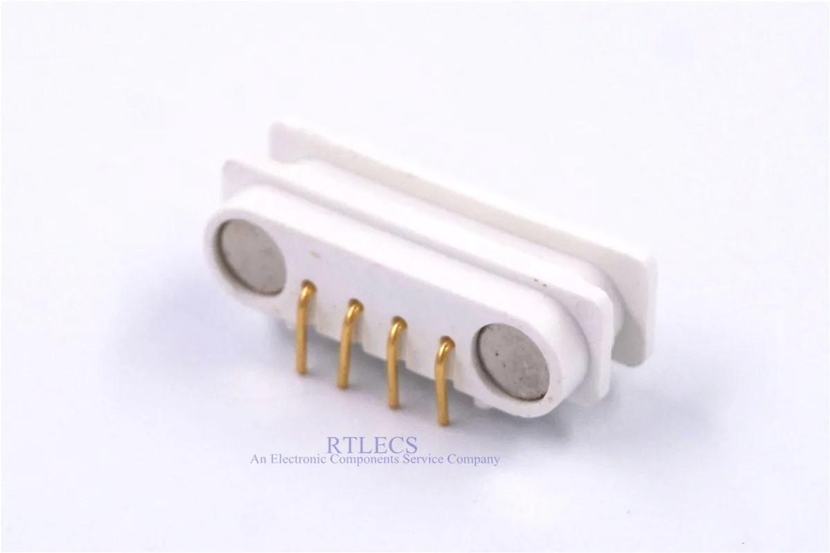 زوج من نوابض بوجو مغناطيسية ، 4 دبابيس ، 2.5 مللي متر ، 2.75 مللي متر ، صف واحد من الذكور والإناث ، زاوية 90 درجة لحام