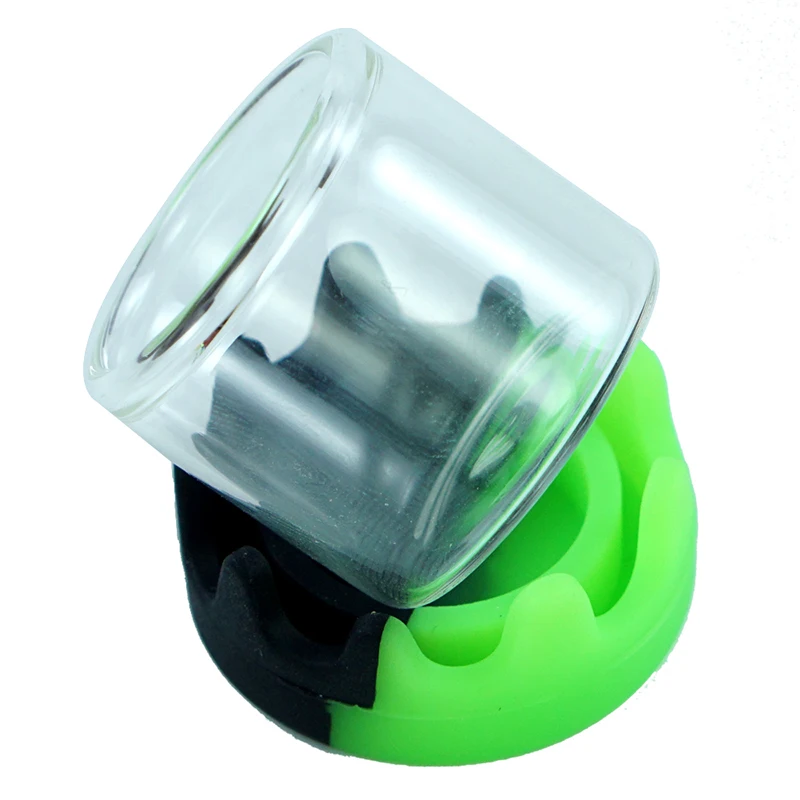Glass Concentrate Jars with Silicone Lid, Wax Containers, Multi Use Storage Box for Makeup Girls Gifts, 10Pcs, 6ml