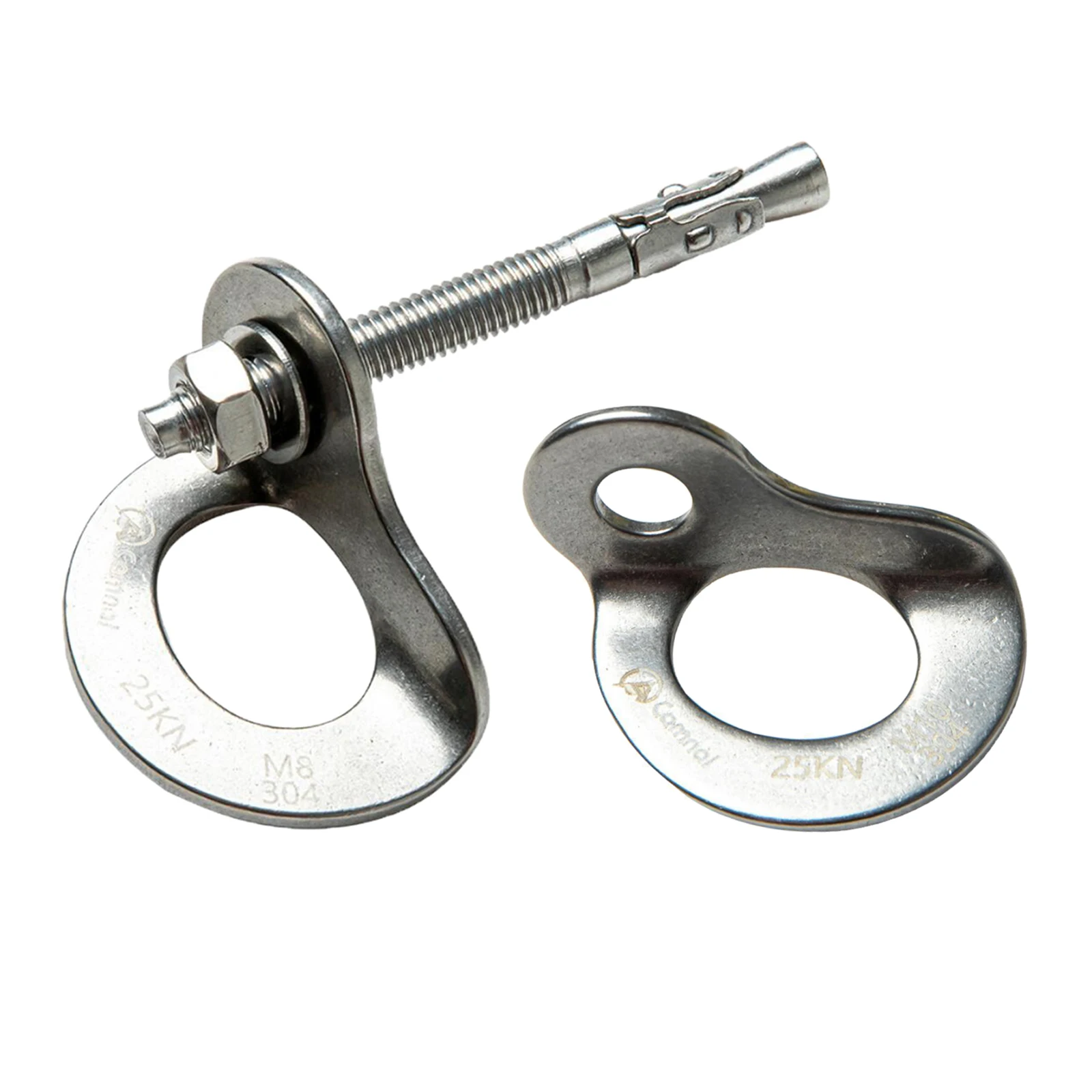 M10 Bolt Hanger Plate 304 Stainless Steel for Anchor Point Mountaineering Rock Climbing Caving Belay Rigging 25KN