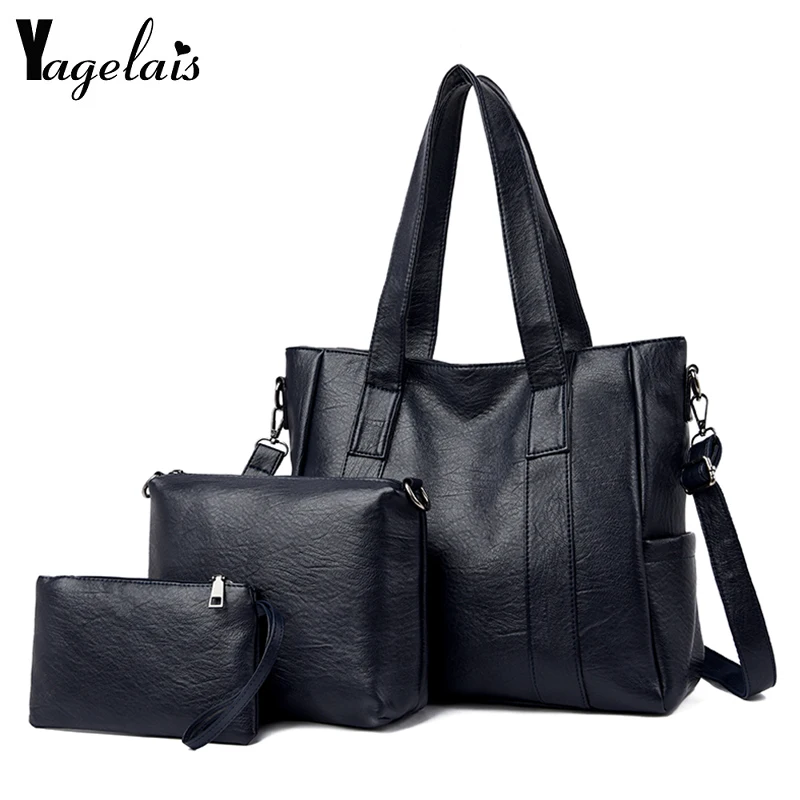 

Women's Bag 7 Colors Large-capacity Soft Pattern Handbag 2024 New Lady Shoulder Bag Black Main 3 Bags For Women