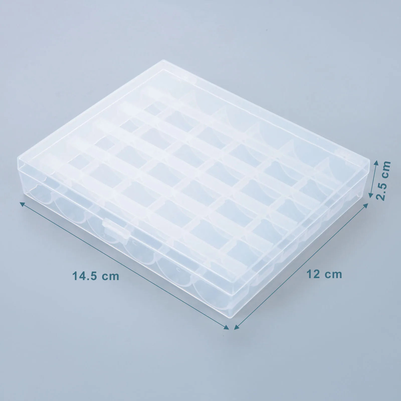 36 Slots Bobbins Box Storage Spool Case Sewing Machine Bobbin/Thread Store Plastic Clear Transparent 14.5x12x2.5cm Holder Box