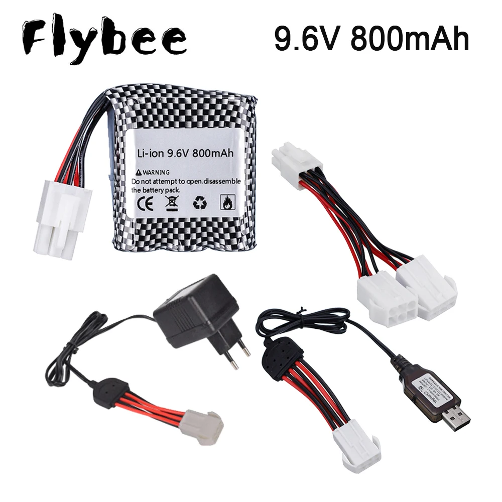 9.6V Batterij Oplader Voor S911 9115 9116 S912 Rc Car Upgrade Onderdelen Double Batterij Kabel Nieuwe Batterij Li-Ion 800Mah 16500