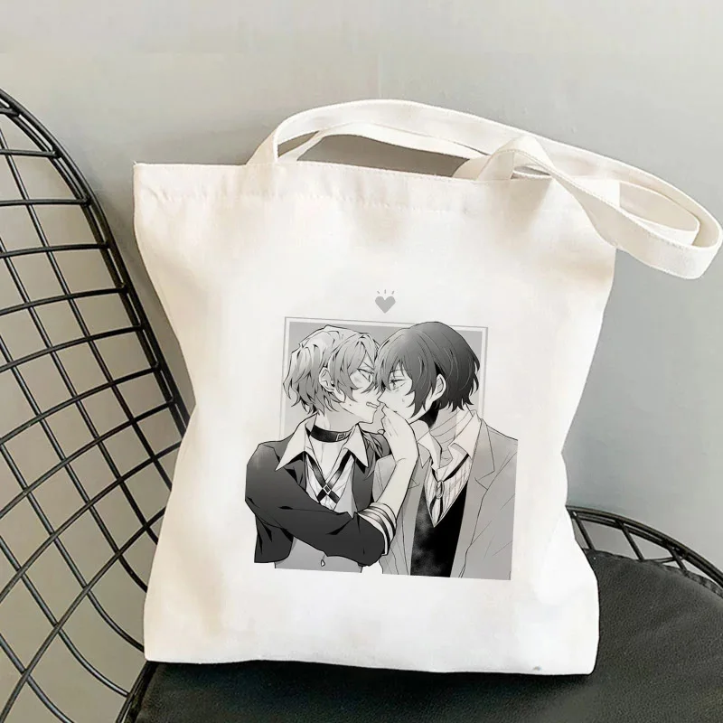 Anime Bungou Stray Dogs Chuuya Nakahara Osamu Dazai Cute Canvas Bags Harajuku Large Capacity Messenger Women Bags Cool Wallet