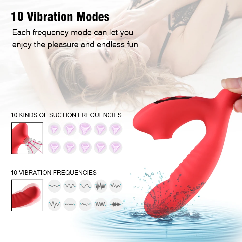 Wearable Clitoris Sucker Dildo Vibrator for Woman Vibrator Oral Blowjob Clit Stimulator Vagina Sucking Vibrators Erotic Sex Shop