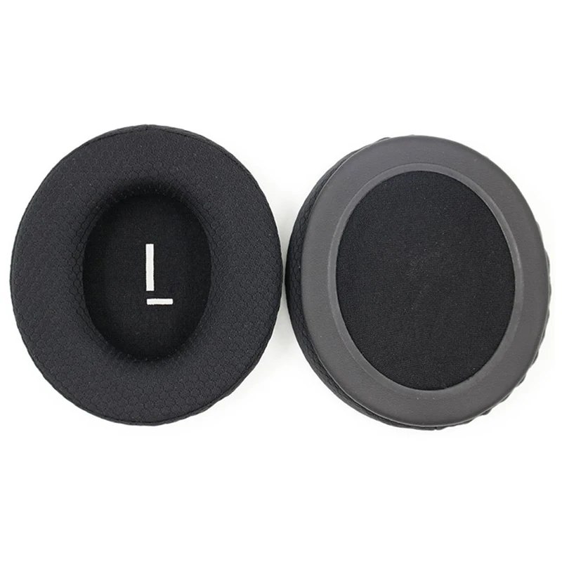 Coussinets d'oreille de remplacement en tissu à mailles noires, pour casque HyperX Cloud II 2 Mix Alpha Cloud Flight Stinger Revolver S Coussinets d'oreille de remplacement en tissu à mailles noires, pour casque HyperX Cloud II 2 Mix Alpha Cloud Flight Stinger Revolver S