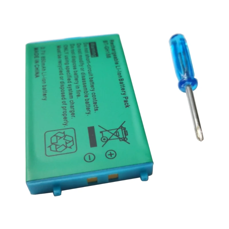 High Quality Rechargeable Lithium-ion Battery Pack with Screwdriver, 850mAh Compatible with Game Boy Advance GBA SP