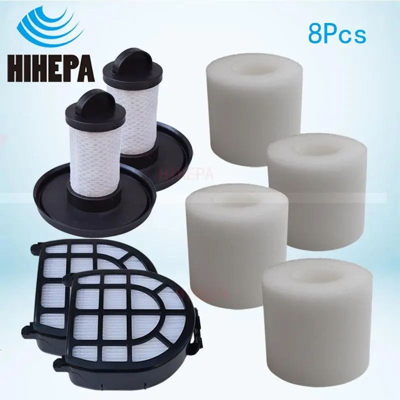 Foam & HEPA Filters,8 Side brushes for Shark APEX UpLight LZ600, LZ601, LZ602, LZ602C, QU601QBK, QU601QBL, QU601QPR vacuums