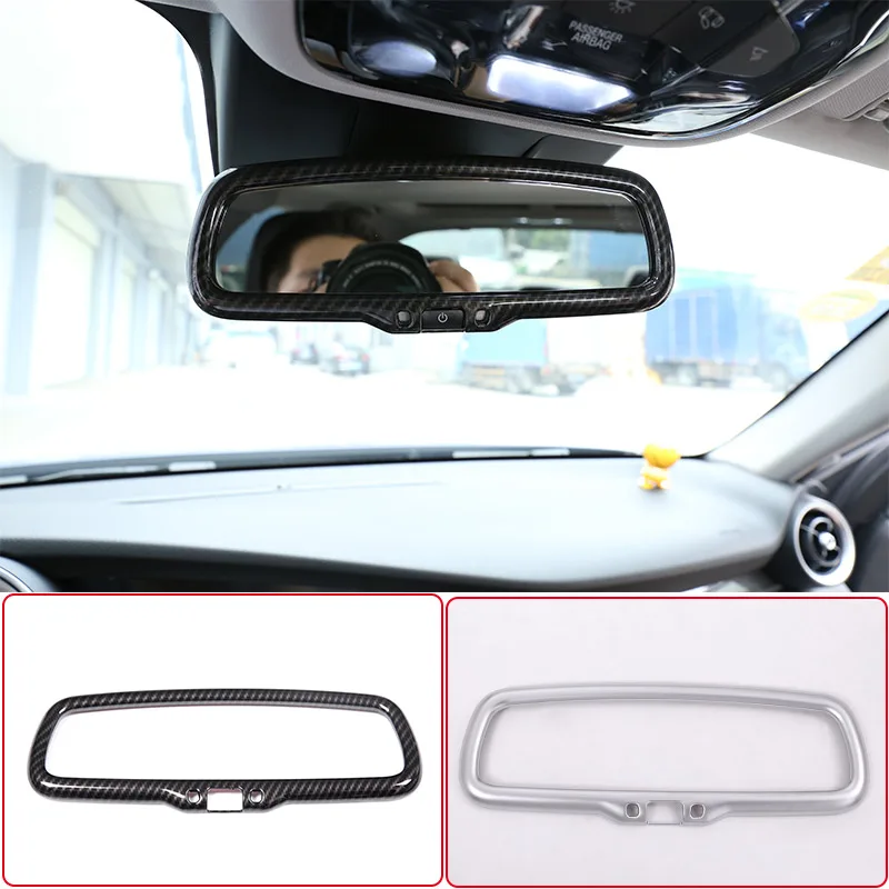 

For Alfa Romeo Giulia Stelvio 2017 2018 2019 2020 ABS Carbon Fiber Car Interior Rearview Mirror Frame Trim Car Accessories