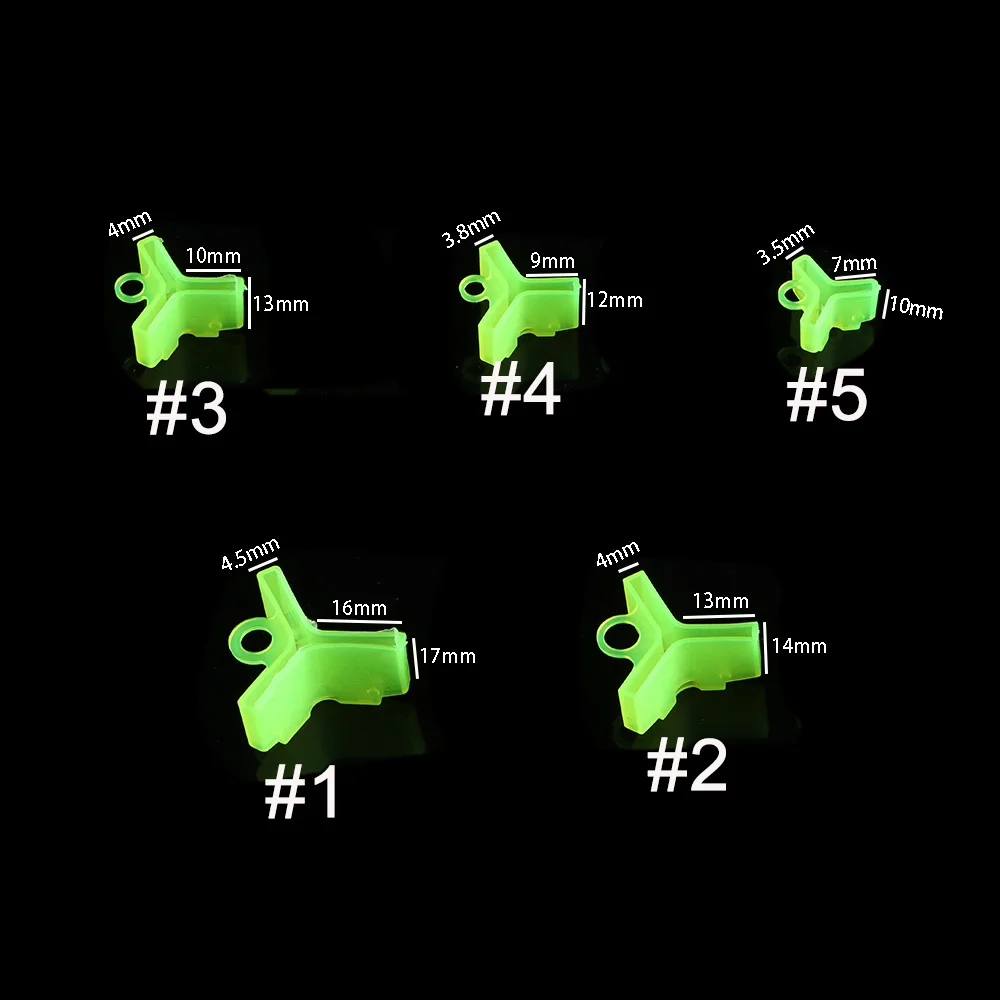 20Pcs 1# 2# 3# 4# 5# Fishing Treble Hooks Safety Protector Holders Case Bonnets Hooks Covers Case