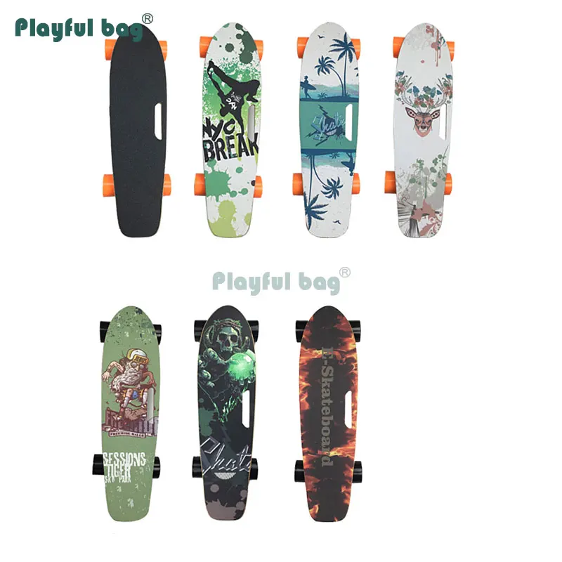 Borsa giocosa skateboard elettrico a quattro ruote tavola in acero professionale per giocattoli sportivi da strada per adulti skateboard 68cm * 19cm