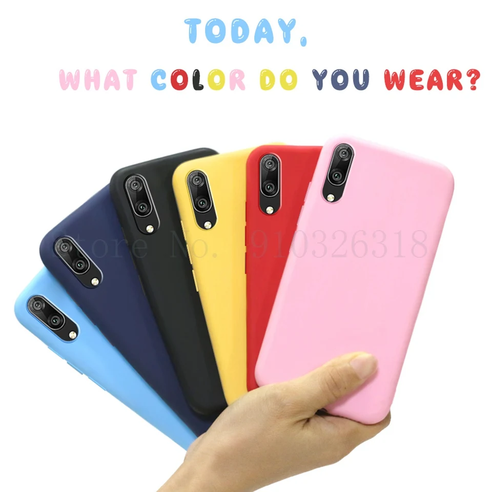 Cute Matte Thin Candy Phone Case for Huawei Y7 Pro 2019 DUB-LX2 Shockproof Silicone Case for Huawei y7pro2019 DUB-AL20Soft Cover