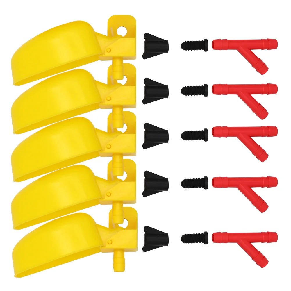 5 ensembles de fontaine à boire pour oiseaux, caille, colombe, Pigeons, bol d'eau, volaille, tasse à boire, Cages à caille, outils d'alimentation