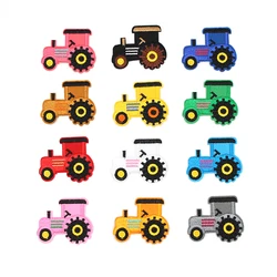 12pcs Mix Tractor Patches Iron On Embroidery Truck Stickers Cartoon Patch For Kids Boy Clothes Repair DIY Fabric Appliques Badge