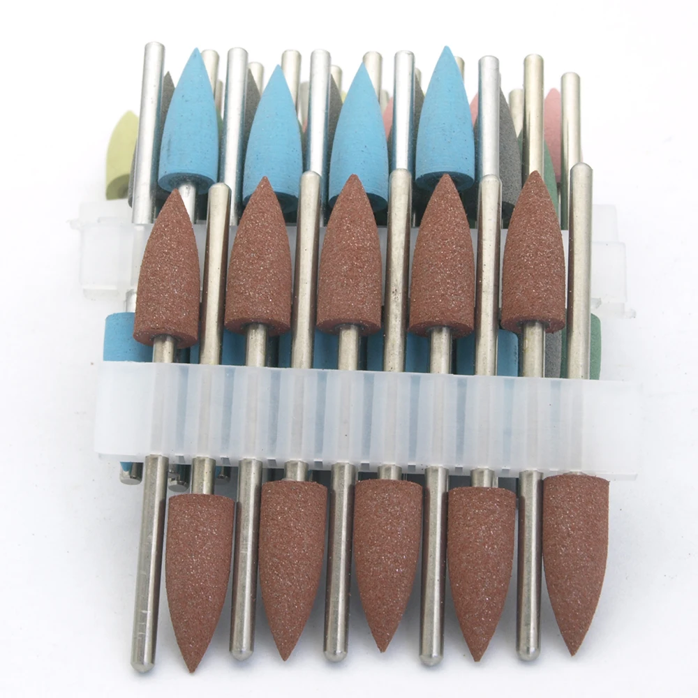 10pc Silicone Rotary Nail Drill Bit Rubber Manicure Drills Bit Electric Milling Cutter Burr Cuticle Polishing Tools Accessories