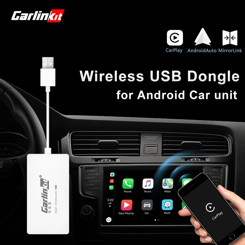 Wireless Smart Link Apple CarPlay Dongle for Android Navigation Player Mini USB Carplay Stick with Android Auto