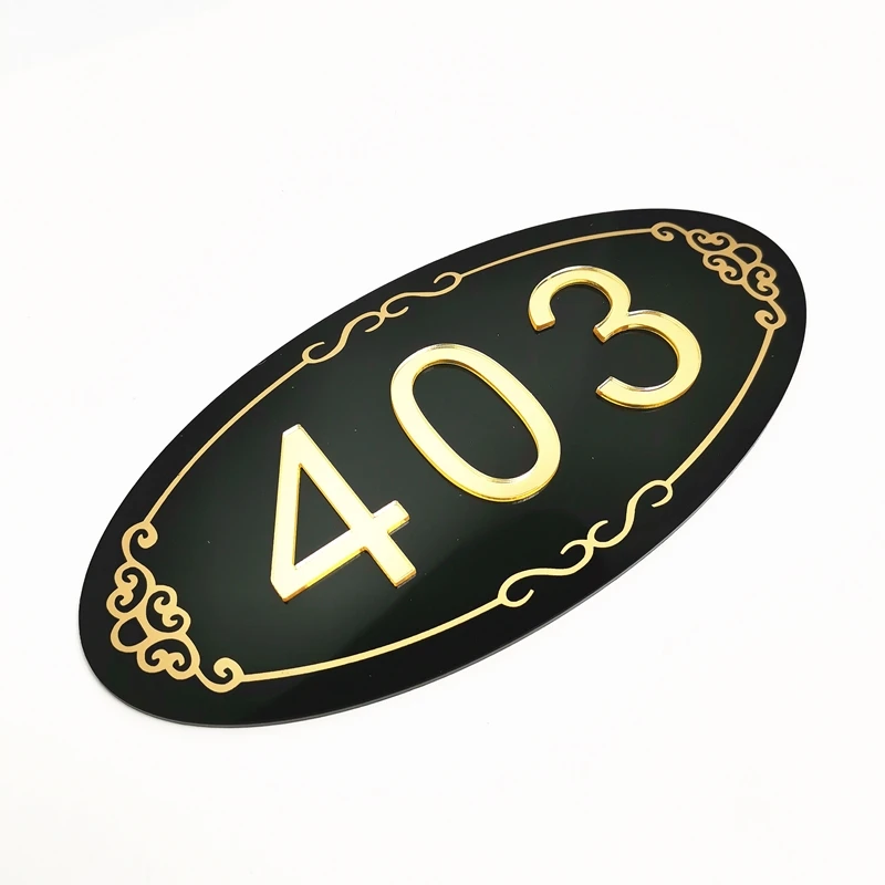 House Number Details About Personalised House Address Plaque Number Signs Oval Shape Door Plates Door Sign Hotel Office Number