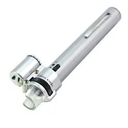 100x Focus Ajustable Pen Style Pocket Microscope with LED Light Portable magnifier examination jewelry