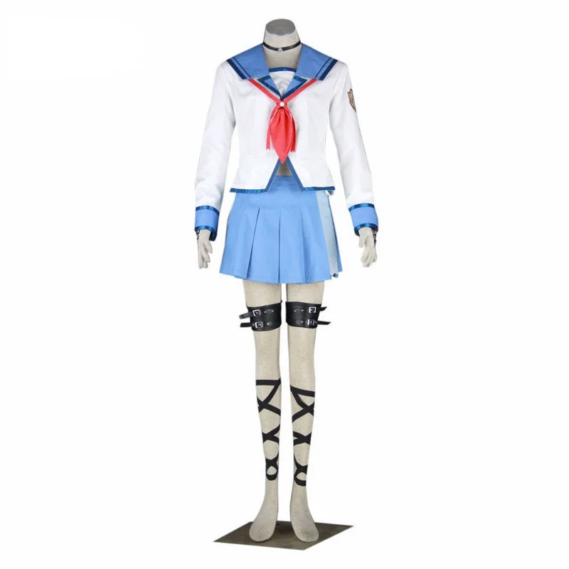 Angel Beats! Iwasawa Asami Cosplay Sailor Costume Coat t-suit Dress Custom For Halloween Christmas Costum