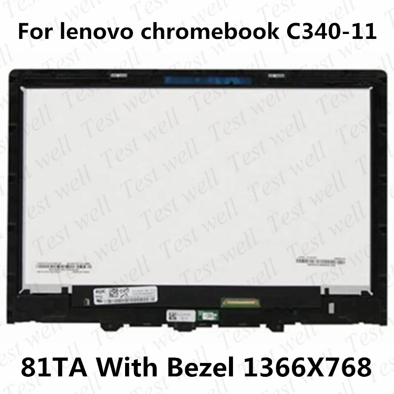 

Tested 11.6 inch laptop LCD TOUCH ASSEMBLY SCREEN FOR LENOVO CHROMEBOOK C340-11 81TA 5D10S39583 replace digitizer panel display