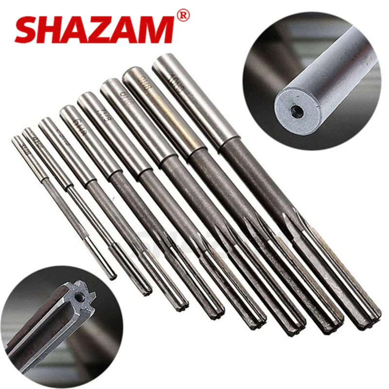 Straight Shank D4 HSS Reamer Chucking Engineering Milling Cutter Tool 3mm/4mm/5mm/6mm/8mm/10mm/12mm/14m 6 Flutes HSS