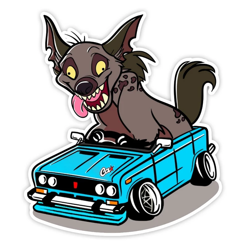 

S50650 # Hyena in The Car Car Sticker Personality Vinyl Decal Waterproof Car Sticker on Motorcycle Laptop