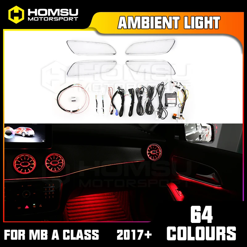 12 colors LED ambient light For A class W176 A200 A300 ambient lamp lights illuminated car Styling