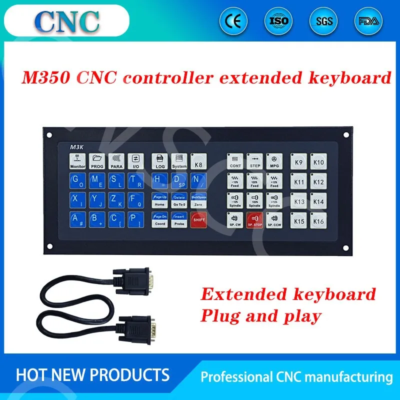 M350 3 axis 4 axis 5 axis CNC controller extended keyboard extended keyboard keys