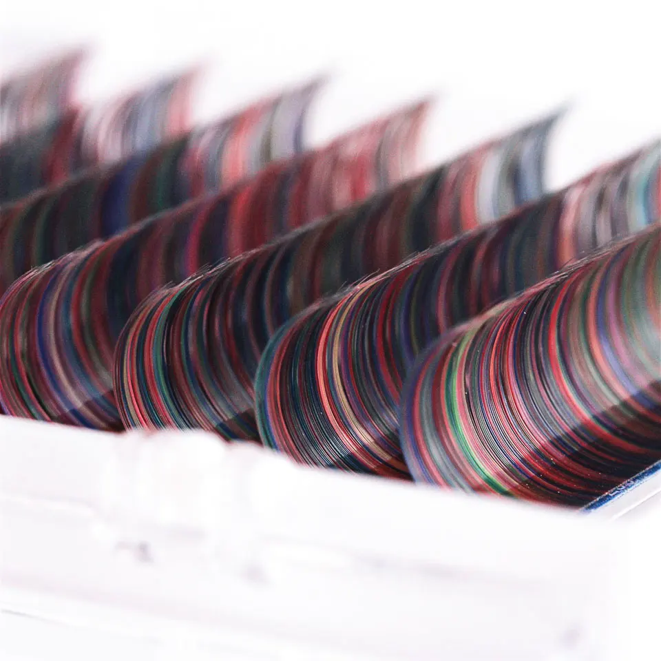 THINKSHOW 0.10mm grubość Curl C/D Ombre Mix kolorów przedłużanie rzęs naturalne i miękkie przedłużanie rzęs narzędzia do makijażu duża wyprzedaż