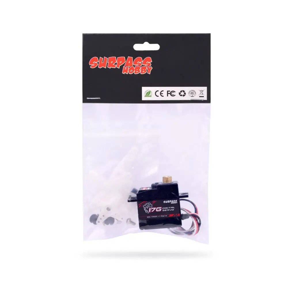 SURPASS Hobby S0017M 17g Metal Gear 3.5KG Digital Servo for RC Airplane Robot 1/18 1/16 Truck Car Boat Duct Plane