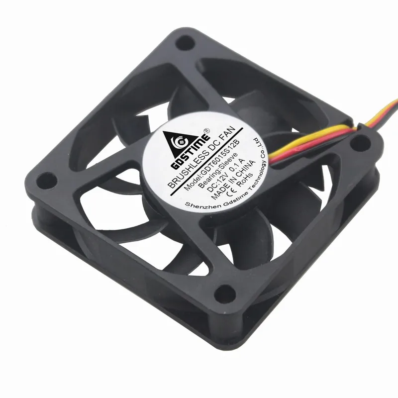 5 Pieces LOT Gdstime 6015 60mm 6cm 60x15mm DC 12V 3Pin Cooler Brushless Cooling Fan