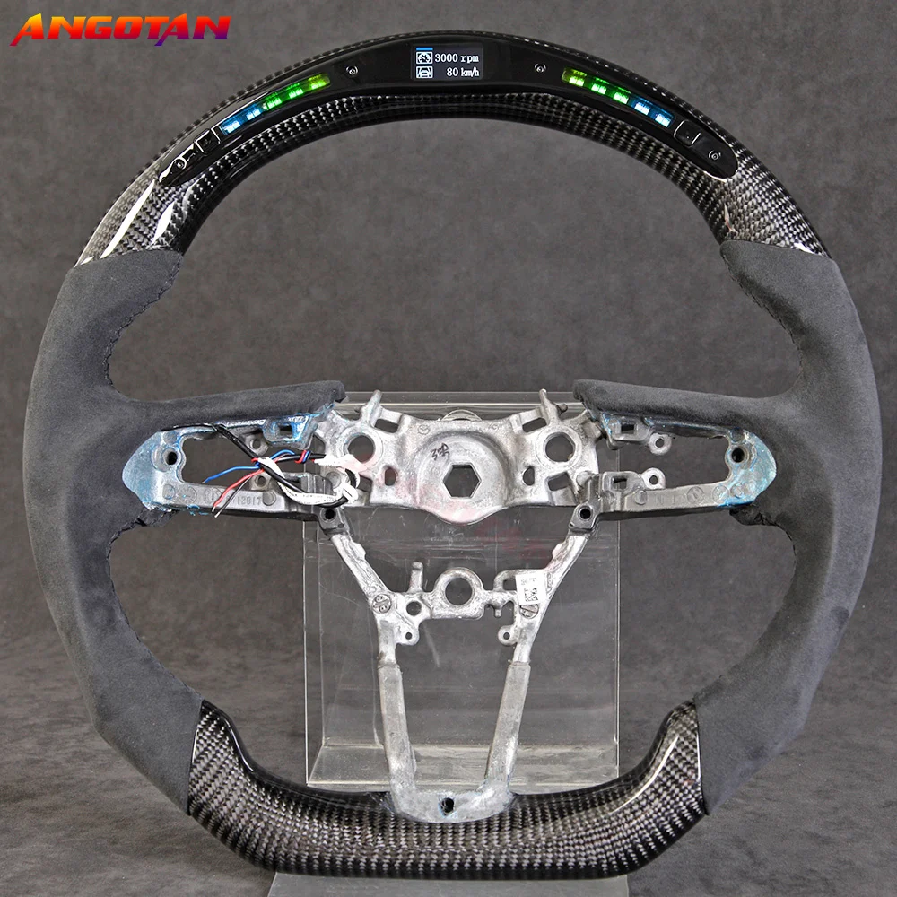 Steering Wheel for Mazda 3 Axela  LED and Carbon Fiber Italy Alcantara Real Leather Sports Car Wheel