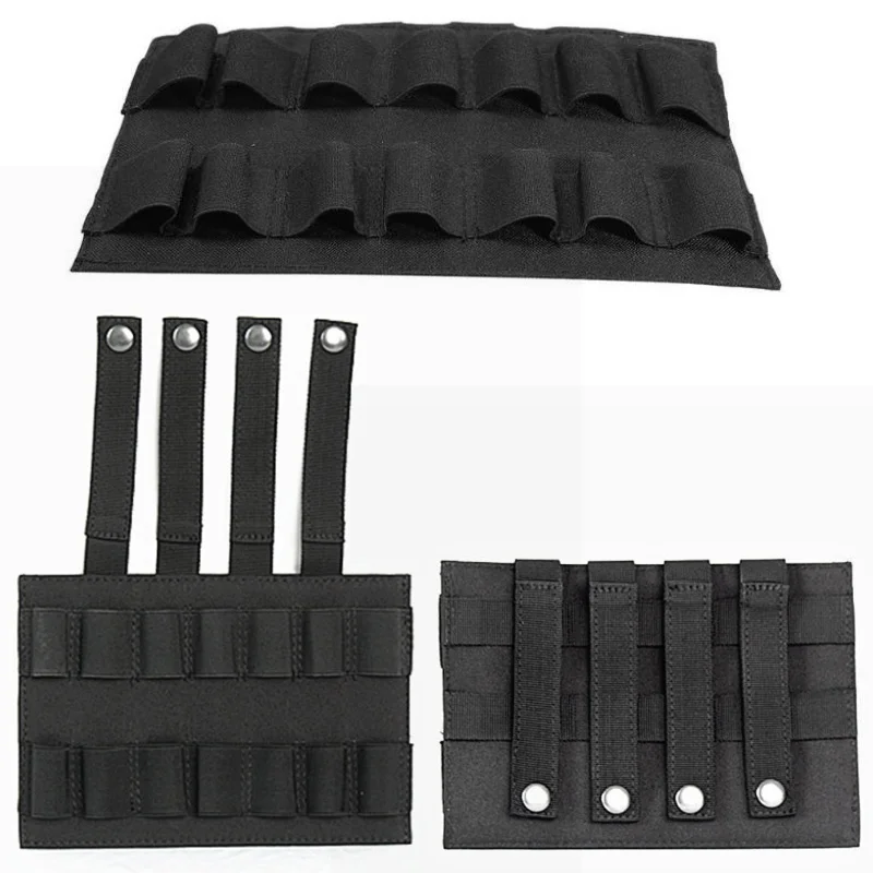 Tactical Molle Shell Holder Panel 12 Gauge Hunting Vest accessori cartucce Pouch Airsoft Shotgun Ammo Carrier