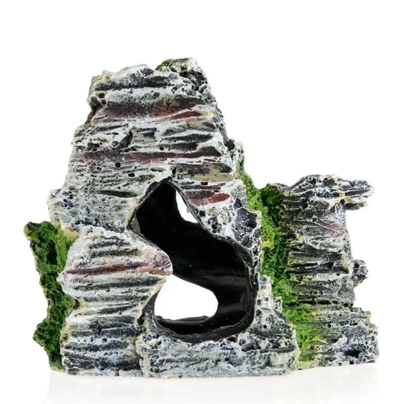 Acquario Rockery Mountain View Rock Cave Stone Tree Fish Tank Ornament Decoration accessori per acquari