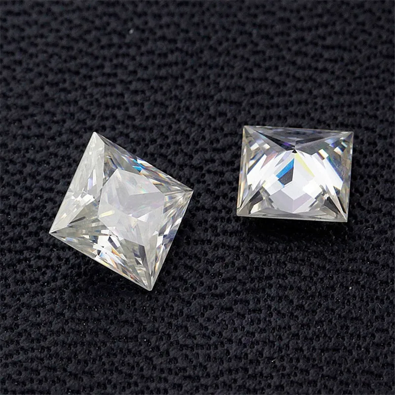 Wholesale Moissanites Gemtones 8x8mm 3ct Square Princess Cut D Excellent Quality Jewelry Setting Synthetic Moissanites Diamond