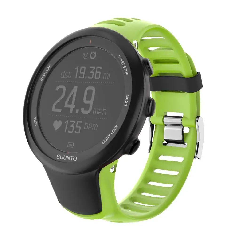 TPU Watch Band strap Compatible for SUUNTO Ambit 3 Soft TPU Bracelet Replacement Wristband for SUUNTO Ambit 3 Peak 3 Sport 3 Run