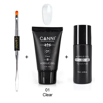 CANNI Acrylic Crystal Nail Gel Poly Nails UV Gel Slip Solution Kit Extension Gel French…