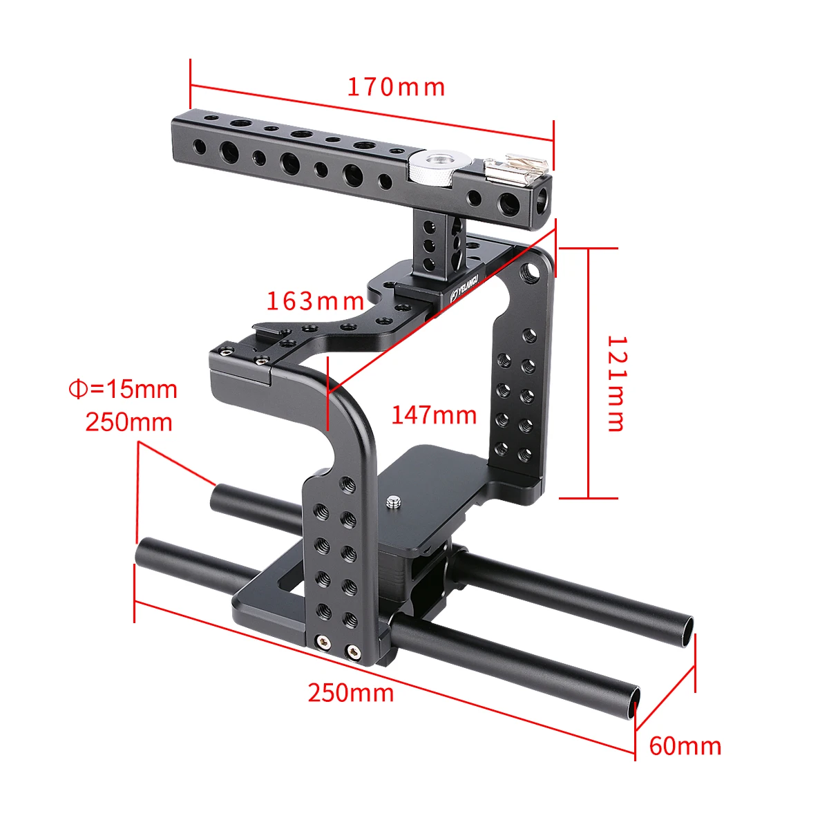 Yelangu клетка для камеры и Стабилизатор камеры набор клетки для камеры кроличья клетка с ручками для камеры Panasonic GH5