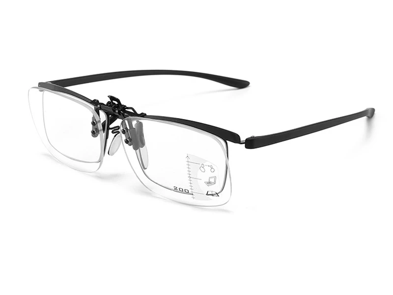 Clip-On-Lesebrille mit Vergrößerungsfunktion, Anti-Blaulicht, für Damen und Herren, zum Sehen in der Nähe und in der Ferne, Clip-Linsen, Presbyopie-Brille +1,0~+3,5 – Detail 11