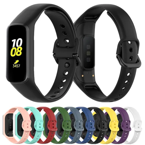 Correa de silicona de 10 colores para Samsung Galaxy fit-e SM-R375 fit e pulsera inteligente correa de reloj deportiva pulsera de goma de repuesto