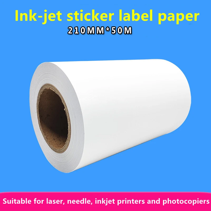 A4 Roll size Custom Logo Stickers Waterproof Adhesive Ink-jet Sticker Label Paper Suitable For Laser, Needle,Inkjet Printers