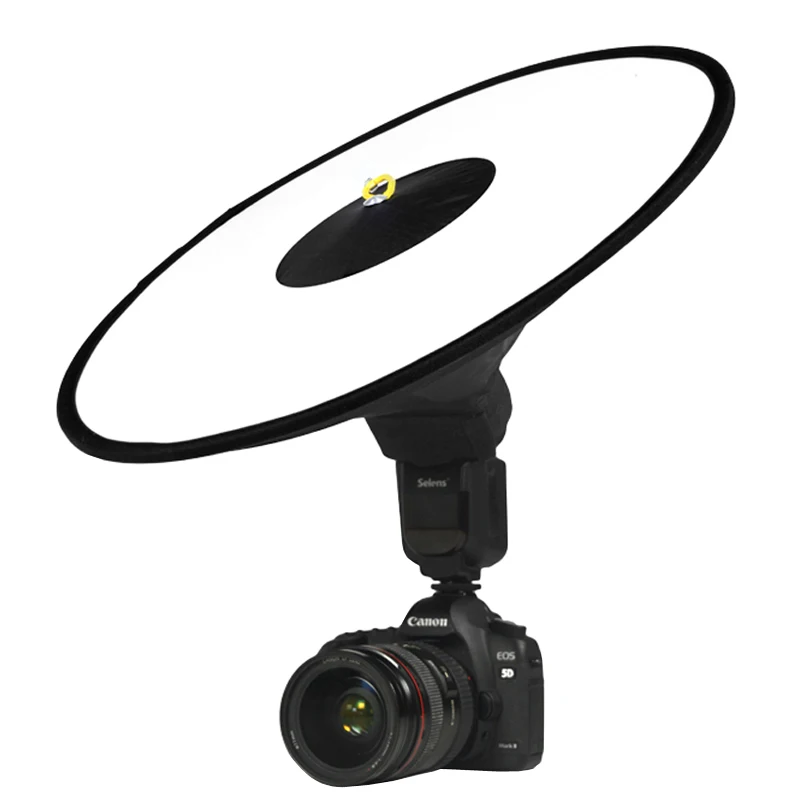 العالمي 44 سنتيمتر سهلة أضعاف فلاش مستدير سوفتبوكس Speedlight Speedlite الناشر عاكس لكانون نيكون سوني ميتز ماكرو اطلاق النار