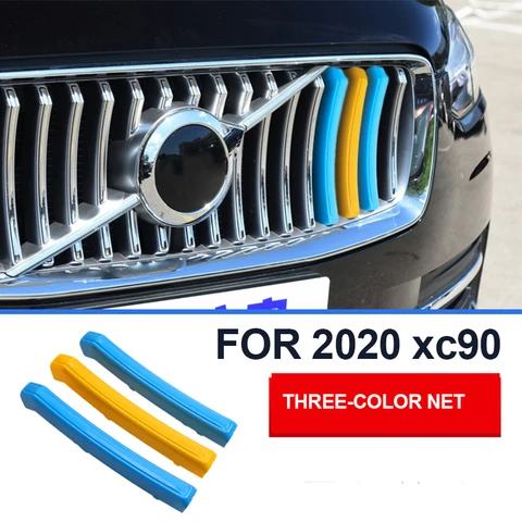 Декоративная трехцветная сетчатая полоса для Volvo XC90 2020-2025: наклейки на автомобиль, автозапчасти, аксессуары для авто