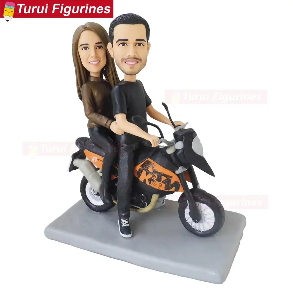 motorcycle wedding doll bobblehead bobble head personalized unique doll gifts