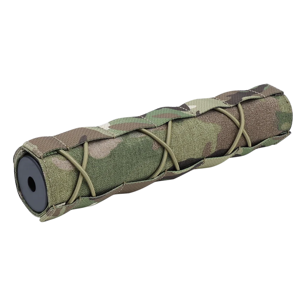 KRYDEX 22CM Muffler Protective Case Tactical Shooting Suppressor Nylon Silencer Protector Cover For Surefire FA762K Accessory MC