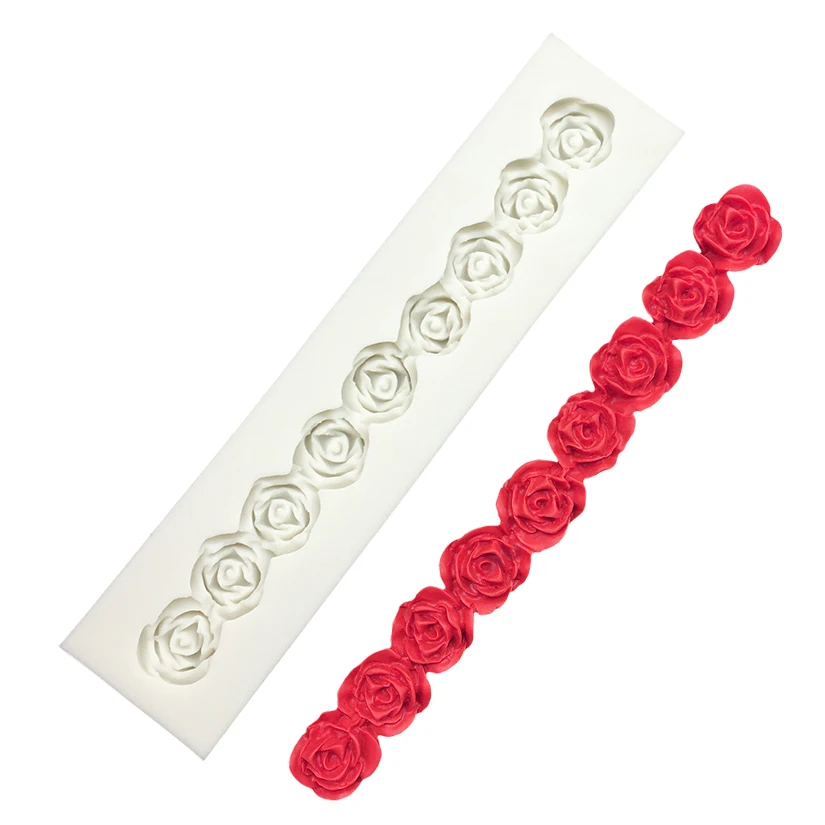 

Rose Lace Silicone Mold Sugarcraft Cupcake Baking Mold Fondant Cake Decorating Tools