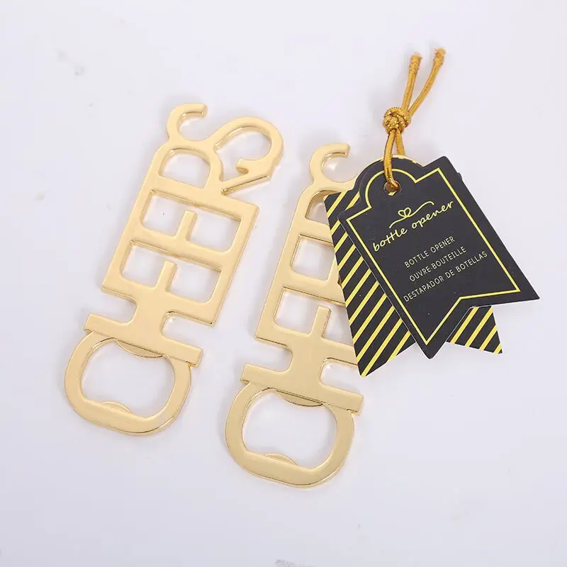 (25 Pieces/lot) Newest Event and Wedding reception Favors of Cheers Antique Gold Bottle Opener Wedding items for Bridal showers