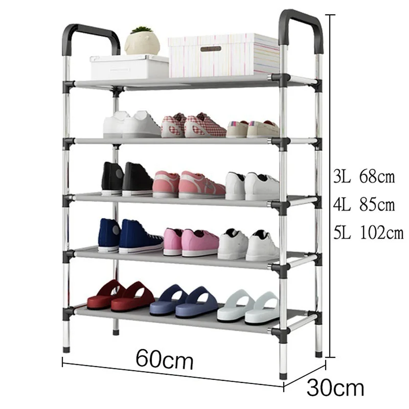 

Shoe Rack Cabinet Organizer Holder 3/4/5 Layers Assemble Shoes Shelf Home Living Room Furniture Racks Shoes Hanger Organizers