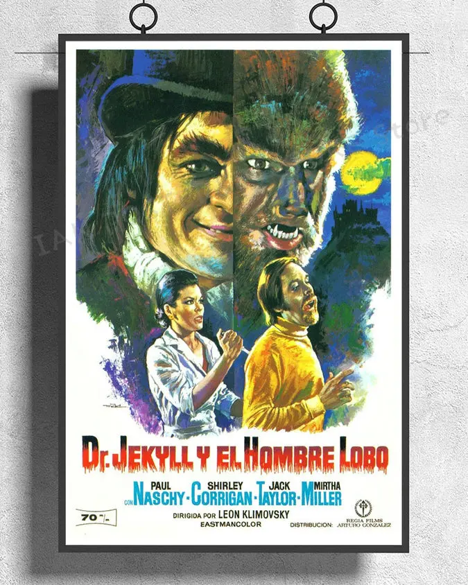 NJ834 Dr Jekyll Vs Werewolf (Doctor Jekyll y el Hombre Lobo) Movie (1972) Wall Sticker Silk Poster Art Home Decoration